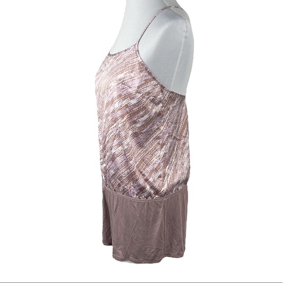 Victoria’s Secret Sleep Romper Taupe Purple Cream Size Large - Picture 4 of 9